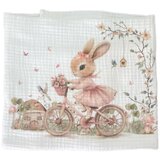 Tri Drugara Muslin Prekrivač "Zeka" Roze 120X120Cm Četvoroslojni | ePonuda.com