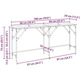vidaXL Konzolna stolica Staro drvo 180 x 29 x 75 cm Konstruirano drvo | shoptok.hr