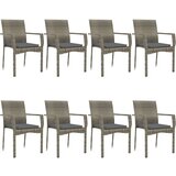  9-dijelni vrtni blagovaonski set crno-sivi od poliratana | shoptok.hr