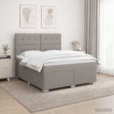  Boxspring krevet s madracem Sivosmeđa 140 x 200 cm Tkanina Smeđesiva 200 x 144 x 140.5 cm | Shoptok.si