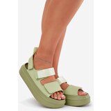 Boto Women's Platform Sandals With Velcro Green Nitepira | Shoptok.si