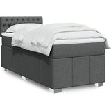 Maison Chic Box spring postelja - Vzmetna postelja z vzmetnico temno siva 90x200 cm blago SL17684, (21895178) | Shoptok.si