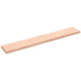 Zidna polica 200x30x(2-6) cm neobrađena masivna hrastovina