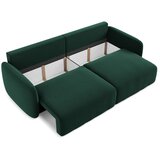 Makamii Temno zelena žametna raztegljiva/s prostorom za shranjevanje sedežna garnitura 238 cm Kalena – | Shoptok.si