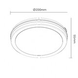  Led plafonjera MONA-200-20W 3000/4000/6500K IP65 drvo | Eponuda.com