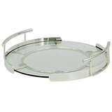 Schafer Schäfer Glass tray srebrna Ø 26 cm Cashi | shoptok.hr