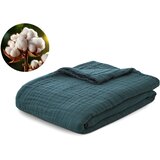 Dormeo Odeja iz muslina turkizna 200x200 cm | Shoptok.si