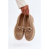 Zazoo 3429 Suede Women's Moccasins With Decoration Beige | shoptok.hr
