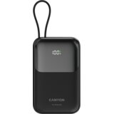 Canyon Prenosna Baterija OnPower 101 - 10000mAh, 22.5W, Ugrađeni Kabl, Crna | Eponuda.ba