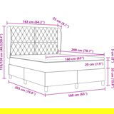 Box Spring Krevet s Madracem Tamnoplavi 160x200 cm Baršun | shoptok.hr