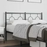 vidaXL Kovinsko posteljno vzglavje črno 135 cm