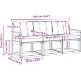  Set vanjskih sofa 3 kom. Prirodna i svijetlo siva | shoptok.hr