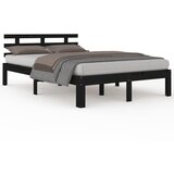 Furnova Posteljni okvir črn iz trdnega lesa 200x200 cm, (21937096) | Shoptok.si