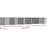  Kavez za pse s vratima sivi 10x2x1 5 m od pocinčanog čelika | shoptok.hr