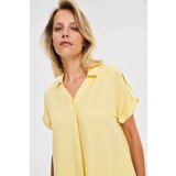 Marisse Yellow Viscose Shirt | Shoptok.si