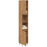 vidaXL Kopalniška omarica artisan hrast 30x30x190 cm inženirski les | Shoptok.si