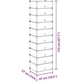  Organizator za Obuću s 10 Odjeljaka Bijeli | shoptok.hr