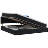  LED krevet za pohranu s madracem Crna 200 x 200 cm Baršun | shoptok.hr