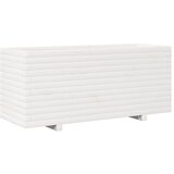 vidaXL Vrtno cvetlično korito belo 110x40x49,5 cm trdna borovina, (21266406) Cene