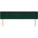  Uzglavlje s ušima tamnozeleno 183x16x78/88 cm baršunasto | shoptok.hr
