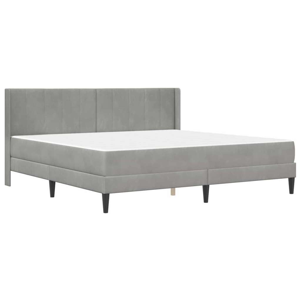  Okvir za krevet Svijetlo siva 200 x 200 cm Baršun - Svjetlosiva 200 x 200 cm | shoptok.hr