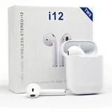 tws i12 slušalice / bluetooth / touch control / kutijica za punjenje / bijele