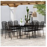  9-dijelni vrtni blagovaonski set crni | shoptok.hr