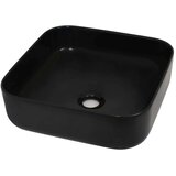 vidaXL Pravokutni keramički umivaonik crni 38 x 38 x 13,5 cm | shoptok.hr
