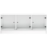  Stolić za kavu sa staklenim vratima bijeli 102 x 50 x 42 cm | shoptok.hr