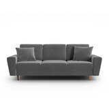 Cosmopolitan Design Svijetlo siva baršunasti sklopiva/s prostorom za odlaganje sofa 235 cm Kyoto – | shoptok.hr