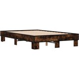  Okvir za krevet boja hrasta 135x190cm konstruirano drvo i metal | shoptok.hr