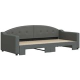 vidaXL Izvlečna dnevna postelja temno siva 90x200 cm blago | Shoptok.si