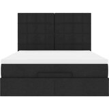 vidaXL otomanski krevet s madracem crni 140x190cm od tkanine | shoptok.hr