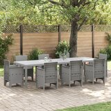 vidaXL vrtna miza svetlo siva 300x100x73 cm Poly Rattan, vrtna miza svetlo siva 150x100x73 cm Poly Rattan | Shoptok.si