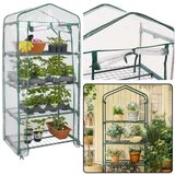 Mini Greenhouse Balcony Garden 4 Metal Shelves PVC Foil 69 x 49 x 157cm | shoptok.hr