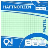 Spirit Spirit: Karirani pastelno zeleni samolepilni blok s 100 listi 75x75mm | Shoptok.si