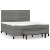  The Living Store Box spring postelja z vzmetnico temno siva 180x200 cm blago - Box Spring Postelja, (21454239) | Shoptok.si