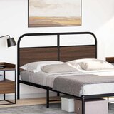  Zamjensko uzglavlje smeđa boja hrasta 135 cm čelik i konstruirano drvo | shoptok.hr