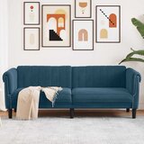  Trosjed od tkanine plavi baršunasti | shoptok.hr