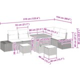  9-dijelni set kauča za vrt s jastucima bež poli ratan akacija | shoptok.hr