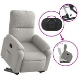 vidaXL Naslonjač na podizanje svijetlosivi od mikrovlakana | shoptok.hr