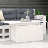  The Living Store Vrtna miza bela 100x50x75 cm trdna borovina - Vrtna Miza, (21471398) Cene