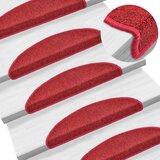  Prostirke za stepenice 10 kom 56x17x3 cm crvene poluokrugle | shoptok.hr