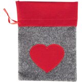  Božićni ukras-platnena čizmica/vrećica 24 x 12 cm sivo crvena | shoptok.hr