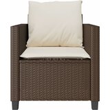  3-dijelni bistro set s jastucima smeđi od poliratana | shoptok.hr