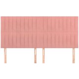  Posteljno vzglavje 4 kosa roza 100x5x78/88 cm žamet, (20933426) | Shoptok.si
