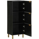  Visoka komoda crna 40 x 33 x 110 cm od konstruiranog drva | shoptok.hr