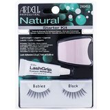 Ardell Natural Babies odtenek Black darilni set umetne trepalnice Natural 1 par + lepilo za trepalnice LashGrip 2,5 g + aplikator 1 kos Cene