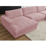 Bobochic Paris Ružičasta kutna garnitura od samta (u obliku slova "U") Leonard – | shoptok.hr