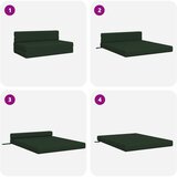  Preklopni madrac za sofu Tamnozelena 152 x 86,5 x 60 cm Tkanina | shoptok.hr